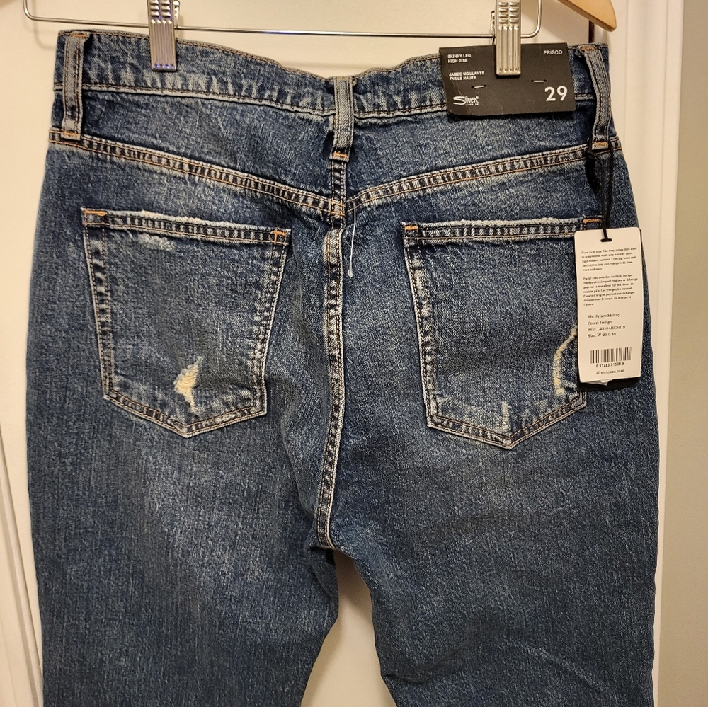 Silver Frisco High-rise Skinny Jeans Size 29 Indigo - Picture 13 of 14